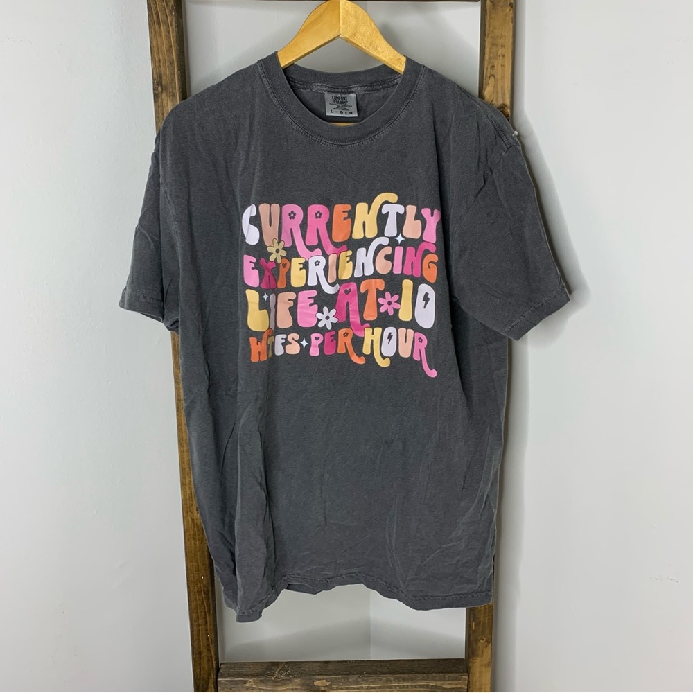 Comfort Colors 10 WTFS Per Hour Graphic Gray T-Shirt